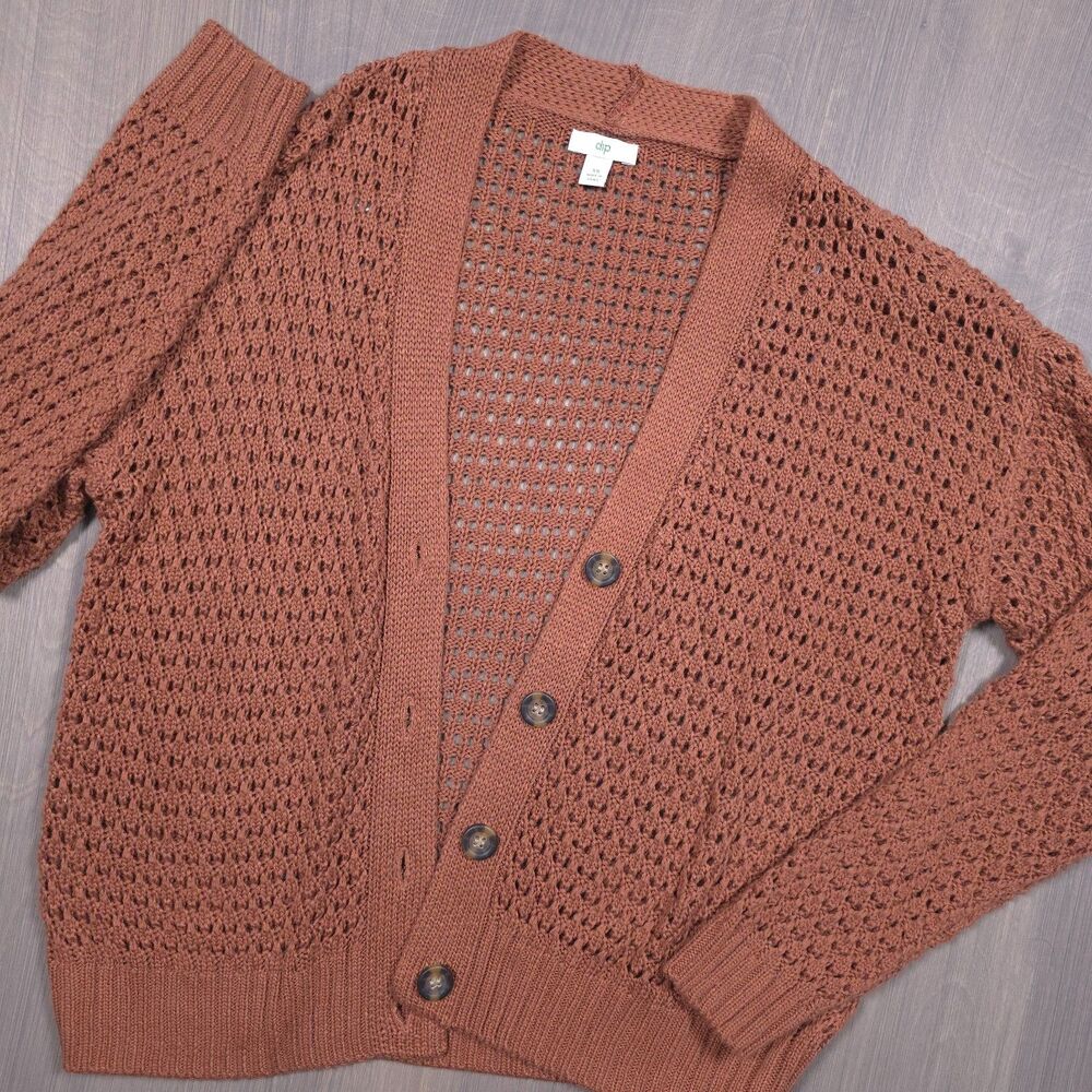 Brown DIP Cardigan Sweater, XS